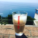 Morning Latte overlooking the sea in Praiano, Italy